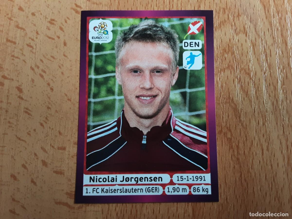 Football Stickers: CROMO FUTBOL EURO 2012 PANINI VERSION ALEMANA 218.JORGENSEN-DINAMARCA-NUNCA PEGADO