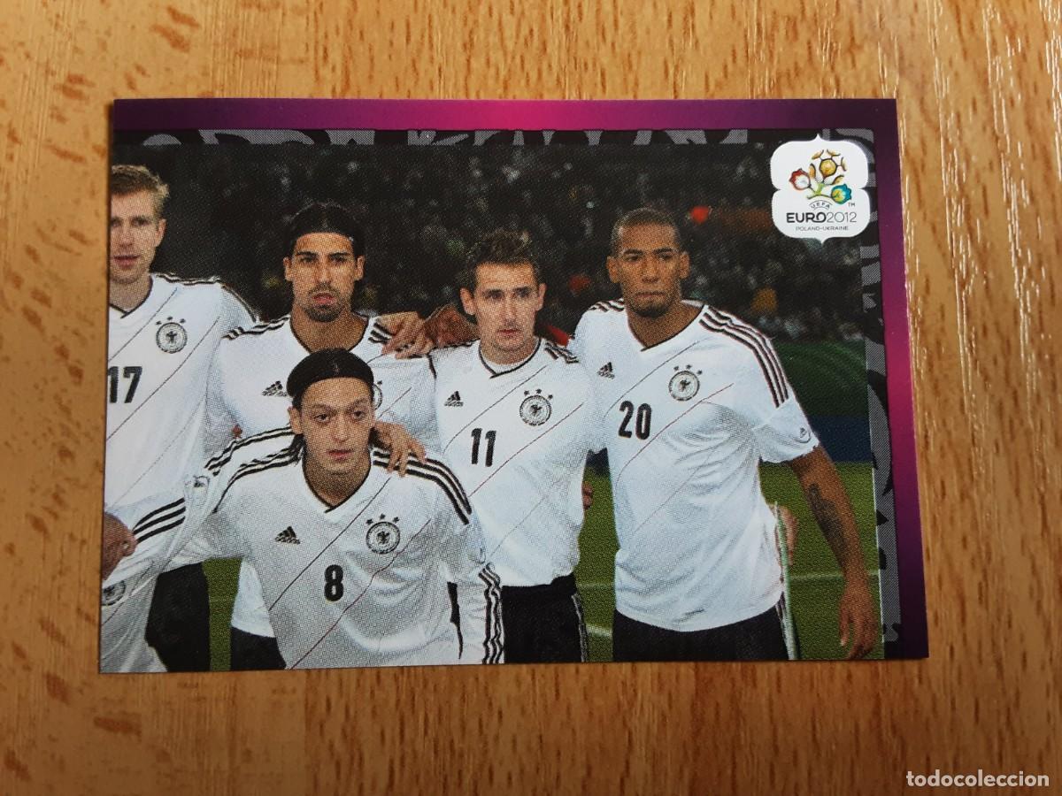 Football Stickers: CROMO FUTBOL EURO 2012 PANINI VERSION ALEMANA 226.ALINEACION-ALEMANIA-NUNCA PEGADO