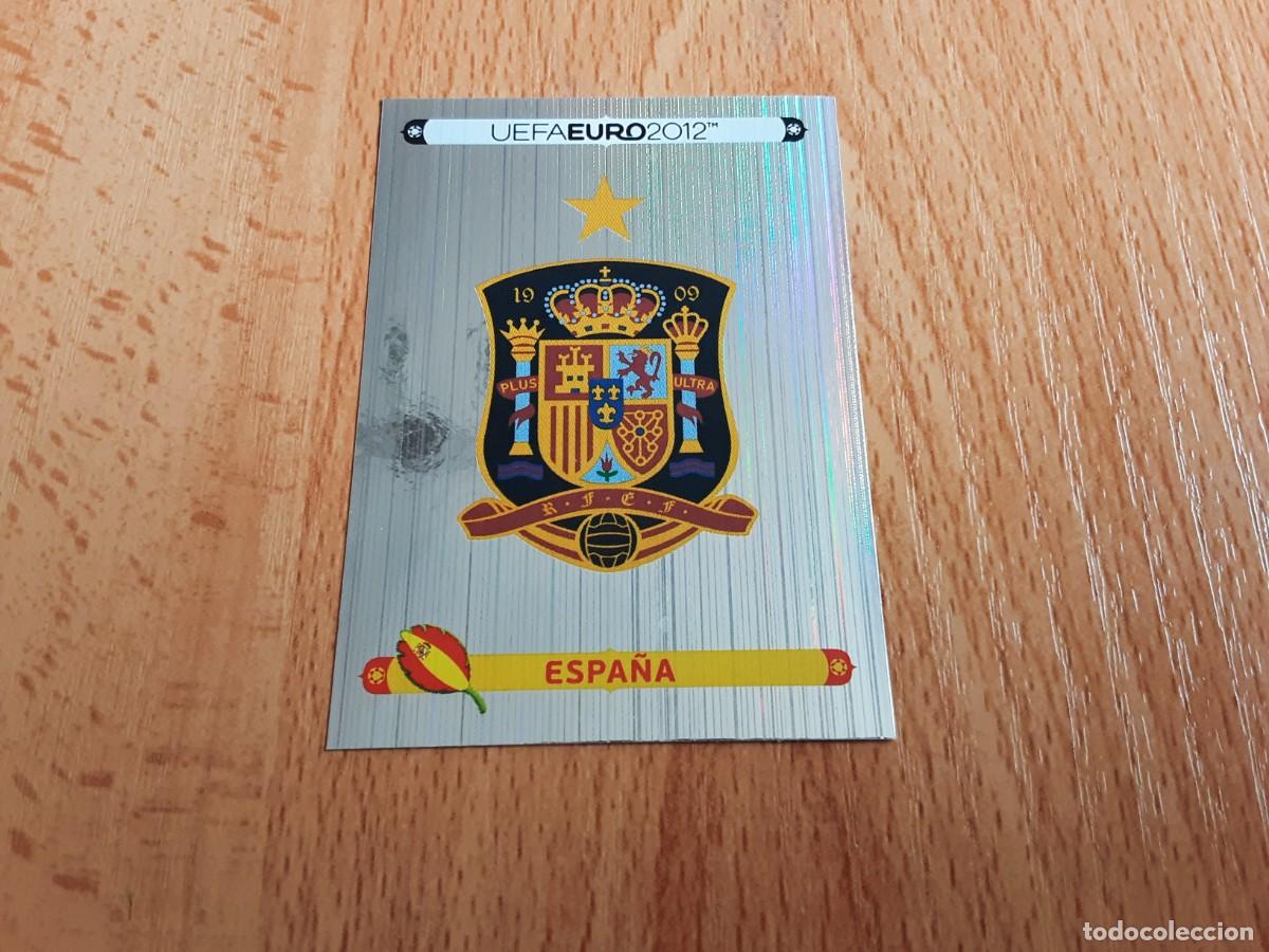 Cromos de f&uacute;tbol: CROMO FUTBOL EURO 2012 PANINI VERSION ALEMANA 282.ESCUDO-ESPA&Ntilde;A-NUNCA PEGADO
