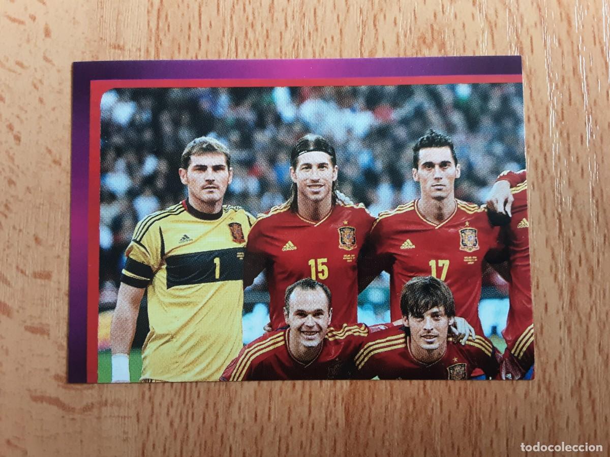 Cromos de F&uacute;tbol: CROMO FUTBOL EURO 2012 PANINI VERSION ALEMANA 283.ALINEACION-ESPA&Ntilde;A-NUNCA PEGADO