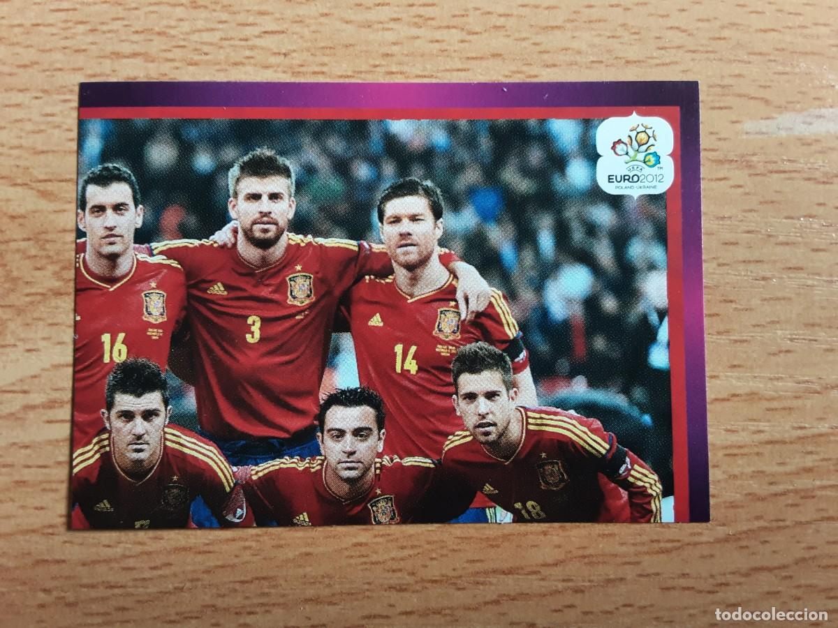 Cromos de F&uacute;tbol: CROMO FUTBOL EURO 2012 PANINI VERSION ALEMANA 284.ALINEACION-ESPA&Ntilde;A-NUNCA PEGADO