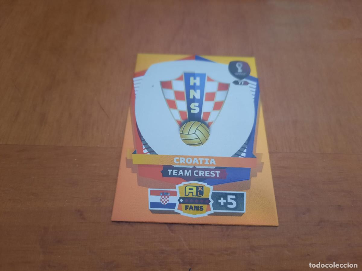 Cromos de f&uacute;tbol: 77 ESCUDO CROATIA ADRENALYN XL FIFA WORD CUP 2022. QUATAR. PANINI. CARTA. CROMO. COMO NUEVA