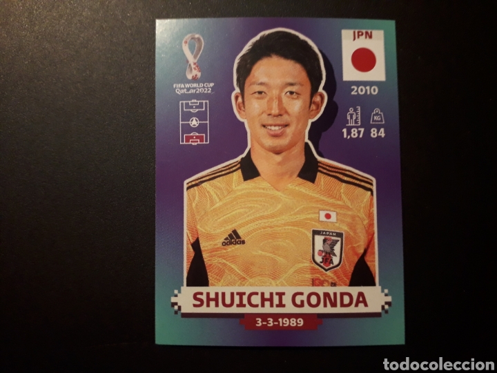 Football Stickers: SHUICHI GONDA JAP&Oacute;N N&deg; 3 COPA MUNDIAL DE F&Uacute;TBOL QATAR 2022 22 PANINI SIN PEGAR PEDIDO M&Iacute;NIMO 3&euro;