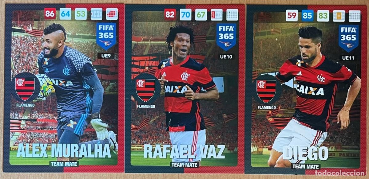 Figurine di Calcio: LOTE FLAMENGO FICHAS ADRENALYN XL FIFA 365 2016 2017 16 17