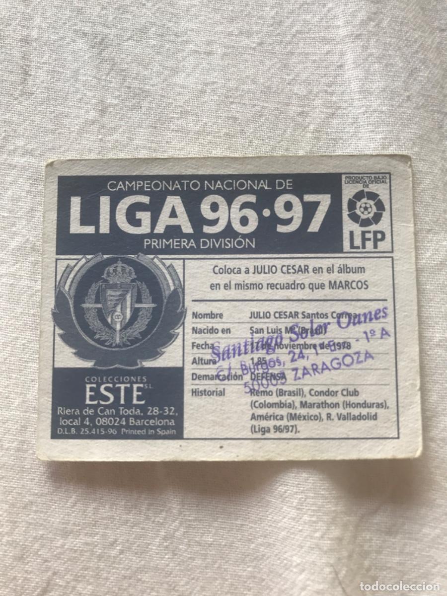 Cromos de f&uacute;tbol: Julio Cesar - Foto 2