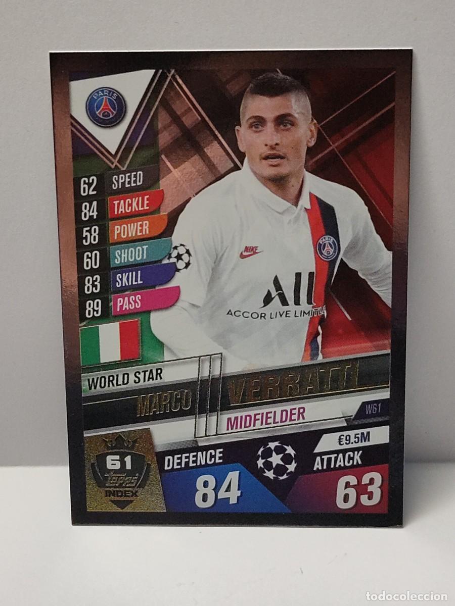 Football Stickers: Cromo TOPPS UEFA CHAMPIONS LEAGUE 2019/2020 19 20 - WORLD STAR - VERRATI W61