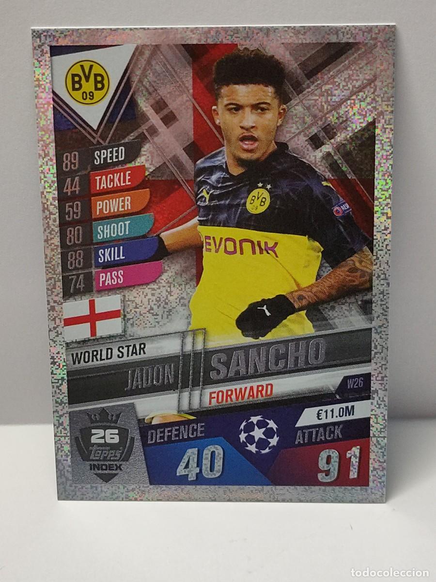 Football Stickers: Cromo TOPPS UEFA CHAMPIONS LEAGUE 2019/2020 19 20 - WORLD STAR - SANCHO W26