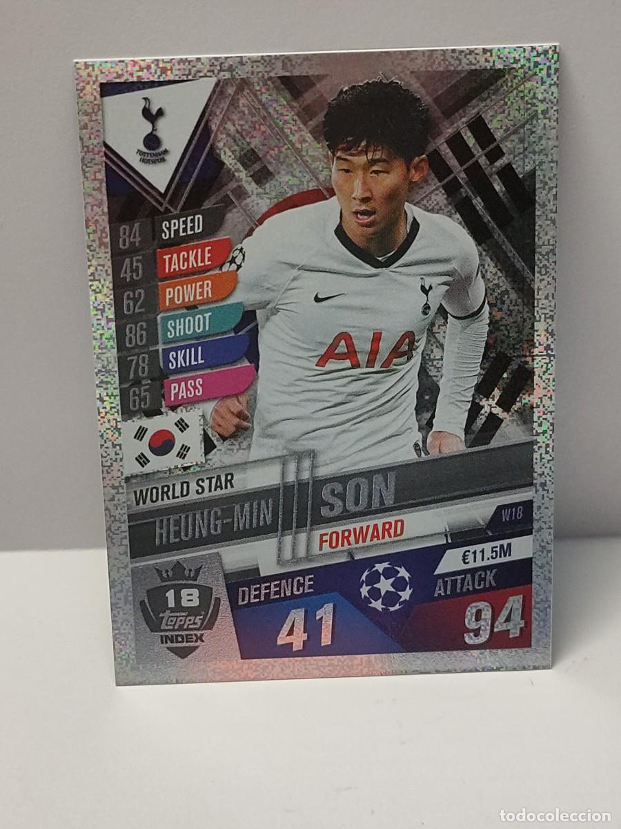 Football Stickers: Cromo TOPPS UEFA CHAMPIONS LEAGUE 2019/2020 19 20 - WORLD STAR - SON W18