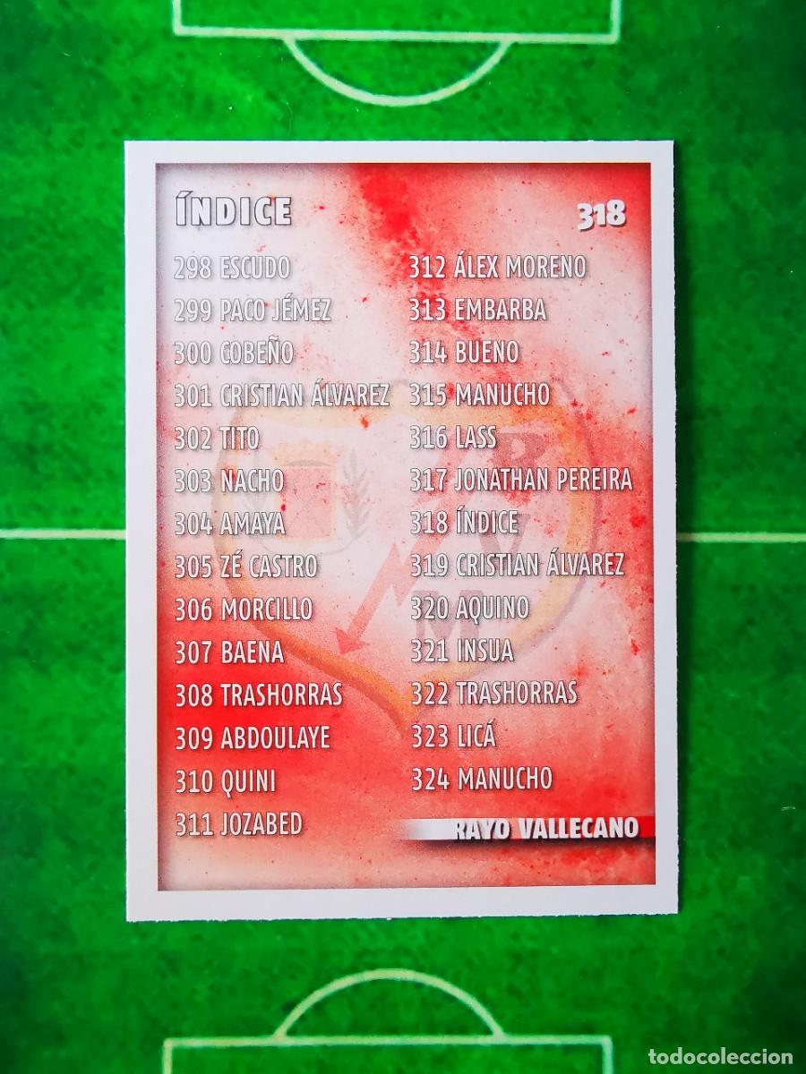 Cartes &agrave; collectionner de Football: CROMO FUTBOL 14 15 MUNDICROMO FICHAS QUIZ LIGA 2014 2015 RAYO VALLECANO 318 INDICE