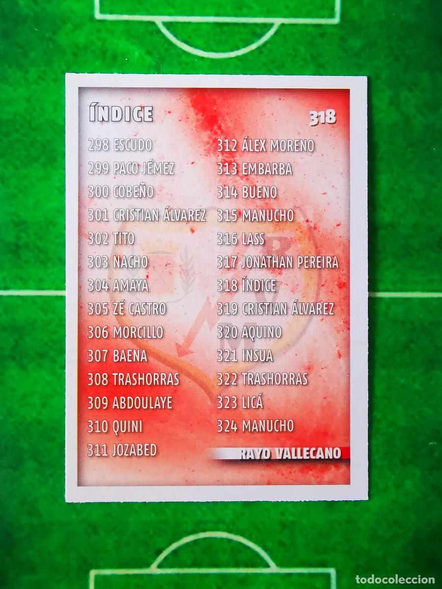 Cartes &agrave; collectionner de Football: CROMO FUTBOL 14 15 MUNDICROMO FICHAS QUIZ LIGA 2014 2015 RAYO VALLECANO 318 INDICE