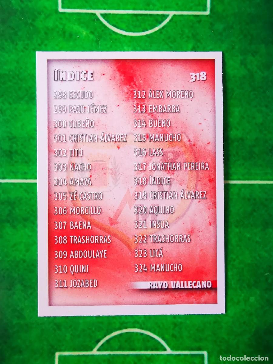 Cartes &agrave; collectionner de Football: CROMO FUTBOL 14 15 MUNDICROMO FICHAS QUIZ LIGA 2014 2015 RAYO VALLECANO 318 INDICE
