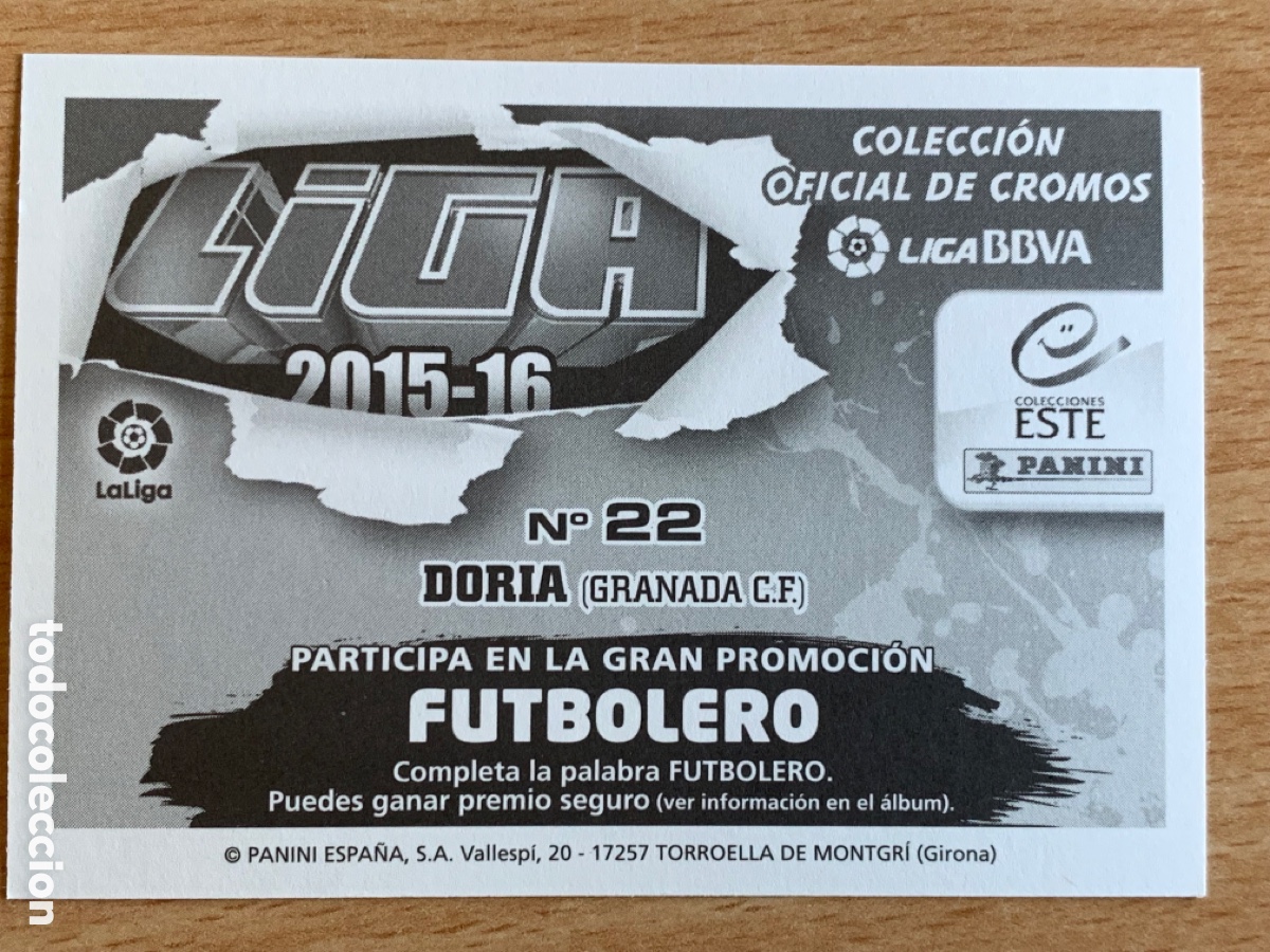 Cromos de f&uacute;tbol: Doria Granada Liga Este 2015/16 - Foto 2