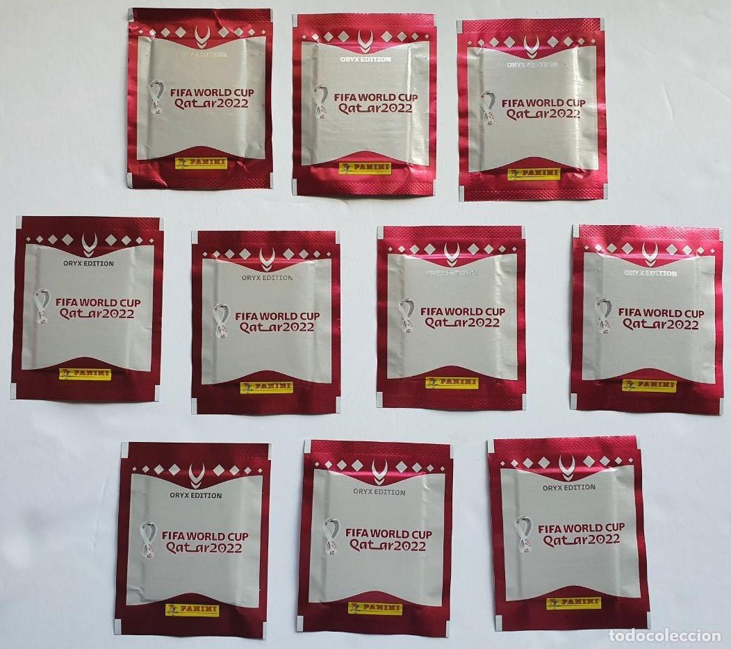 Football Stickers: 10 Sobres precintados ORIX EDITION (Versi&oacute;n Suiza) Sticker PANINI FIFA World Cup QATAR 2022
