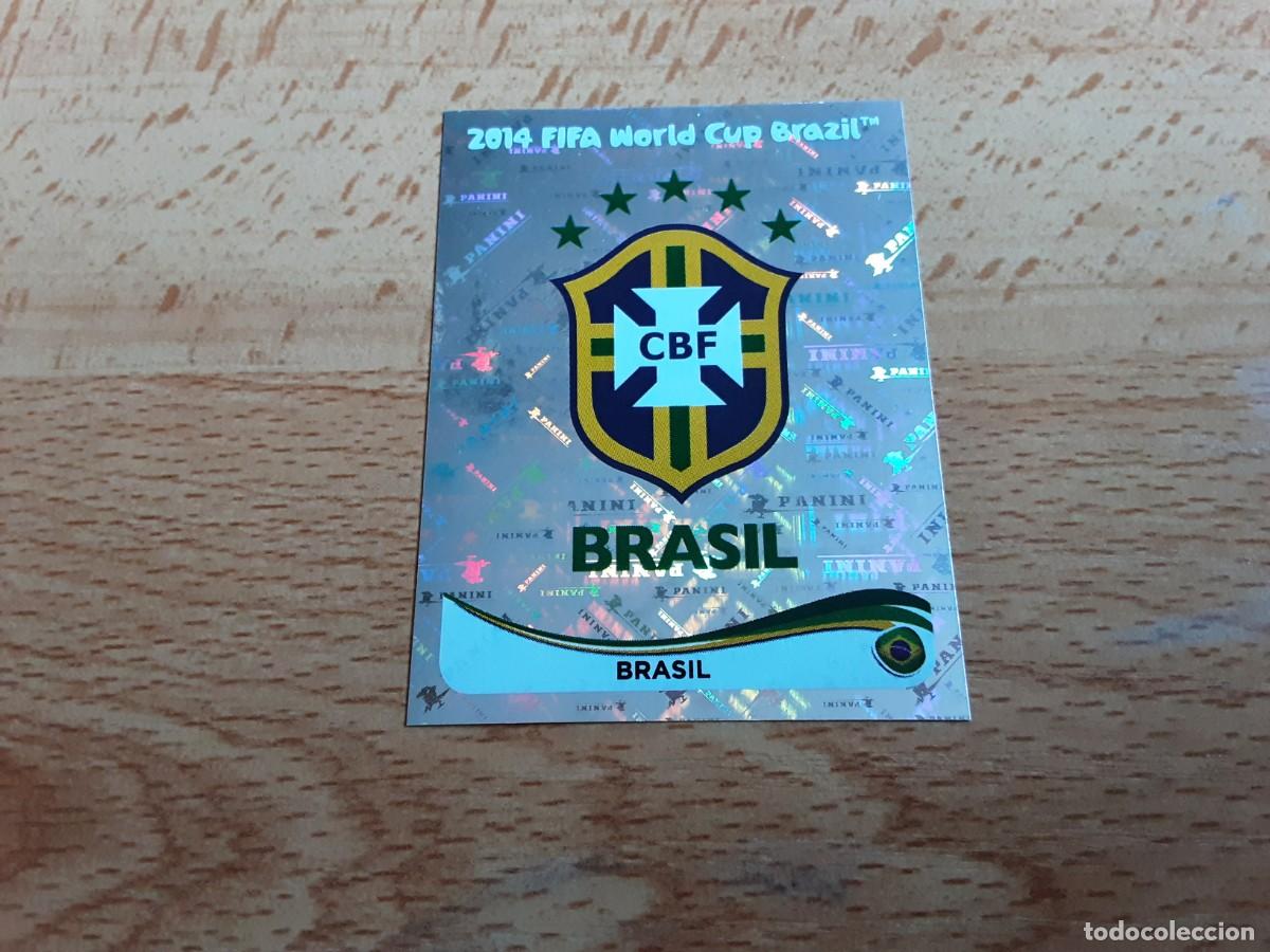 Cartes &agrave; collectionner de Football: CROMO FUTBOL MUNDIAL 2014 PANINI 32.ESCUDO-BRASIL-NUNCA PEGADO