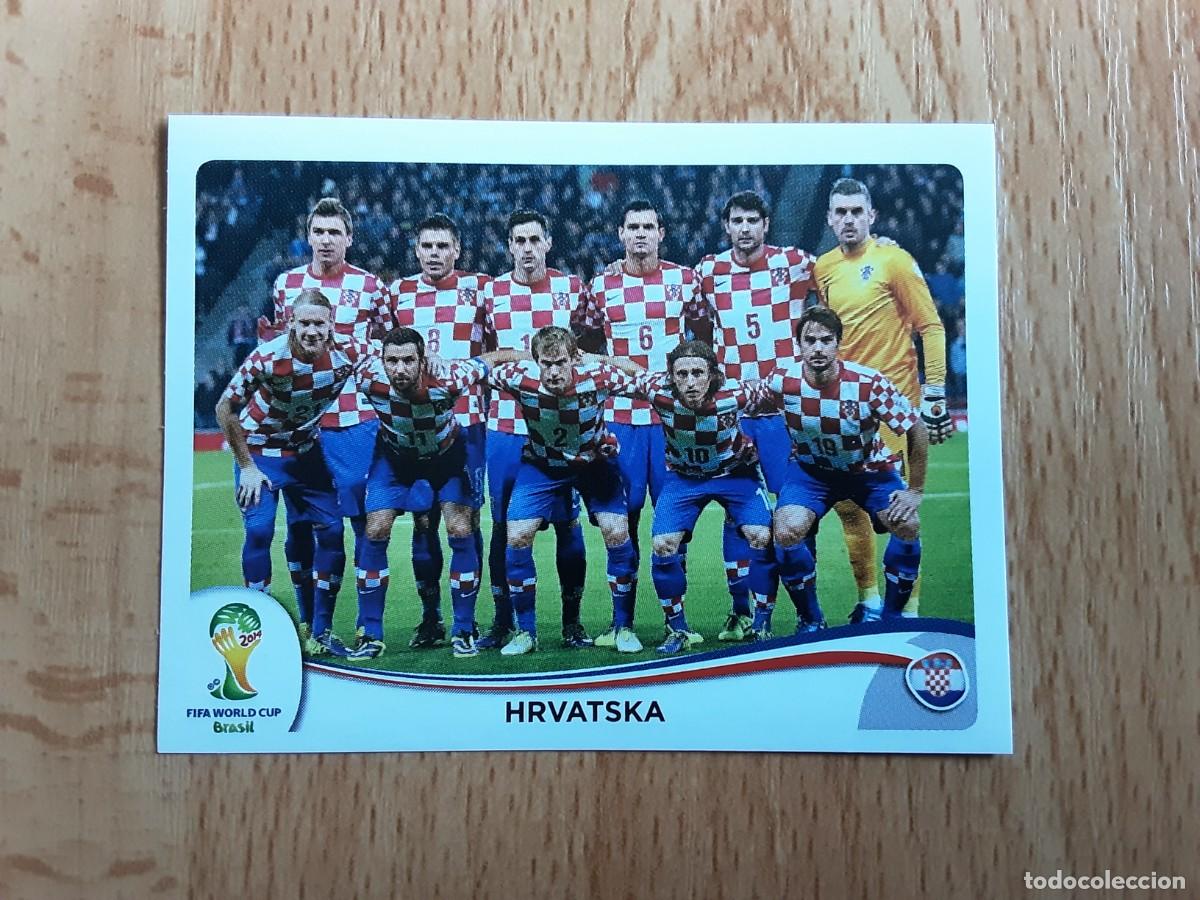 Cromos de F&uacute;tbol: CROMO FUTBOL MUNDIAL 2014 PANINI 52.ALINEACION-CROACIA-NUNCA PEGADO