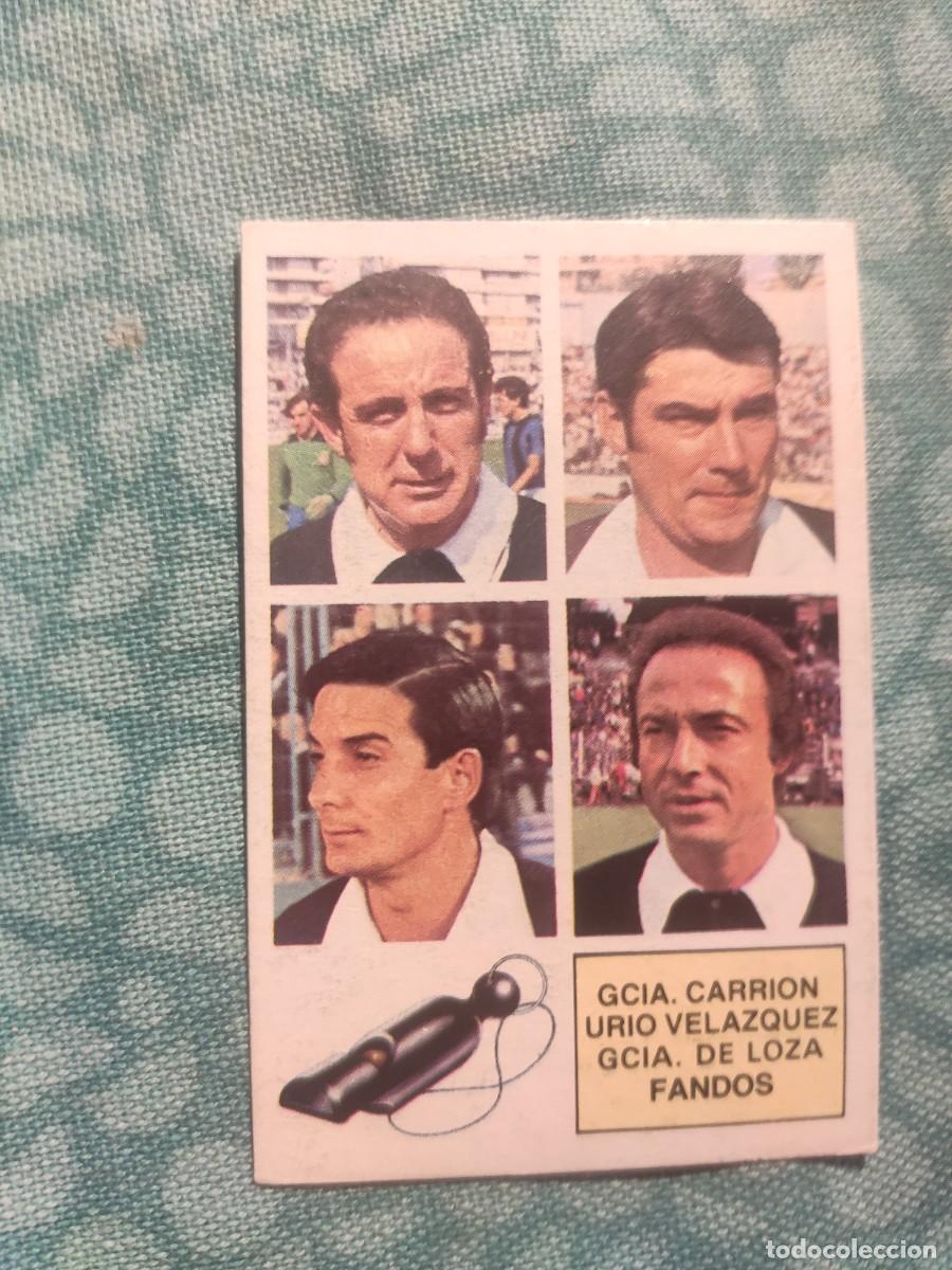 Cromos de f&uacute;tbol: &Aacute;RBITROS ESTE 82 83: GARCIA CARRI&Oacute;N-URIO VEL&Aacute;ZQUEZ-GARCIA DE LOZA-FANDOS- 1982 1983 DESPEGADO CROMO
