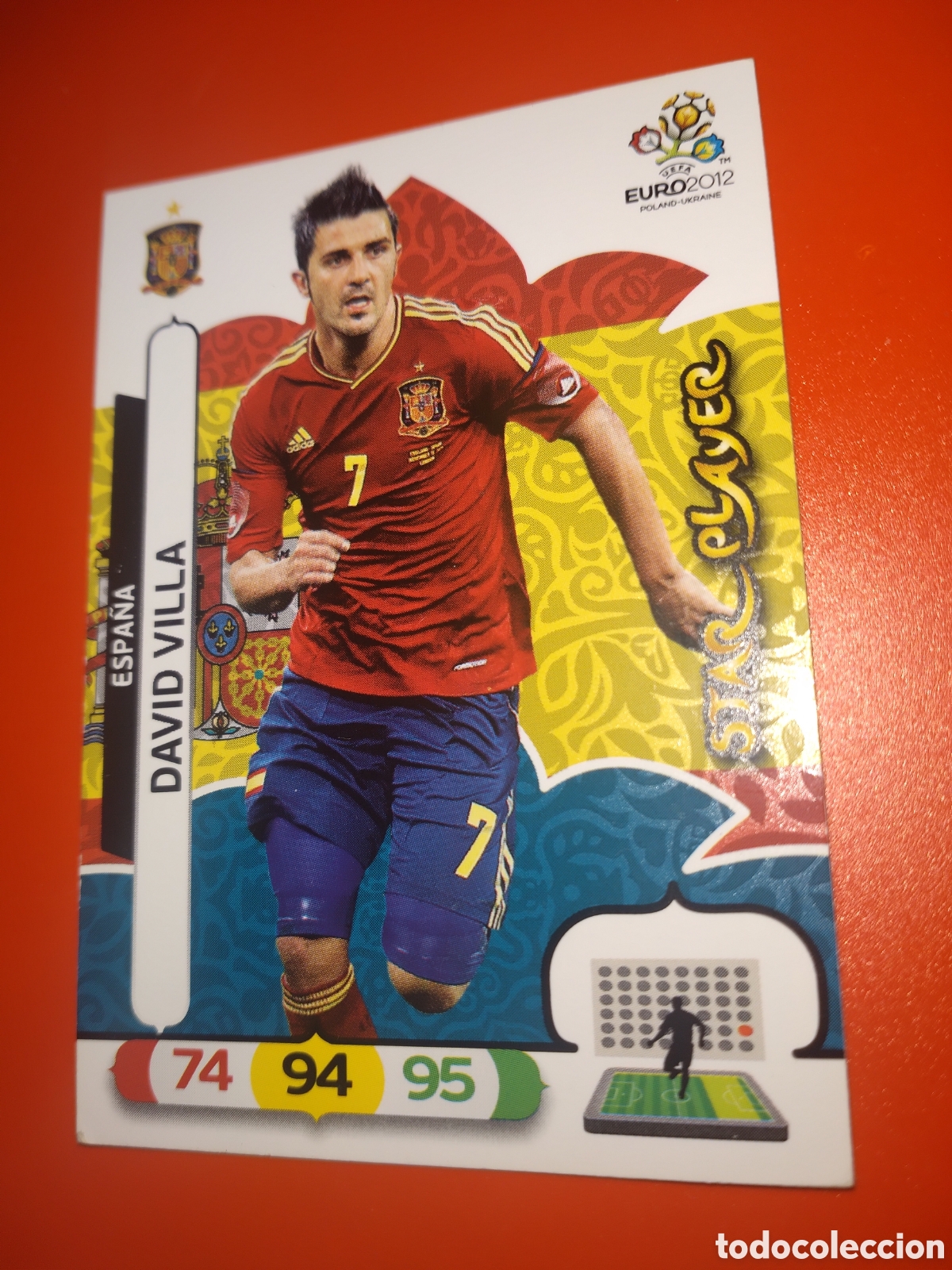 Cromos de f&uacute;tbol: David Villa Star Player Euro 2012 Panini - Foto 2