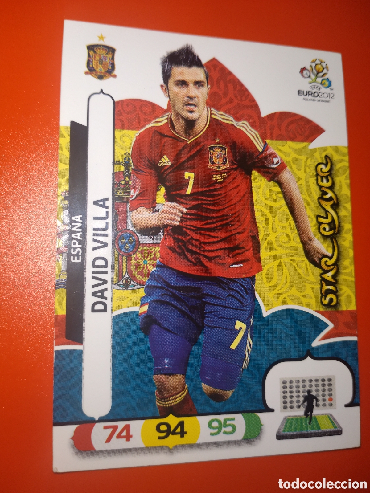 Cromos de f&uacute;tbol: David Villa Star Player Euro 2012 Panini - Foto 1
