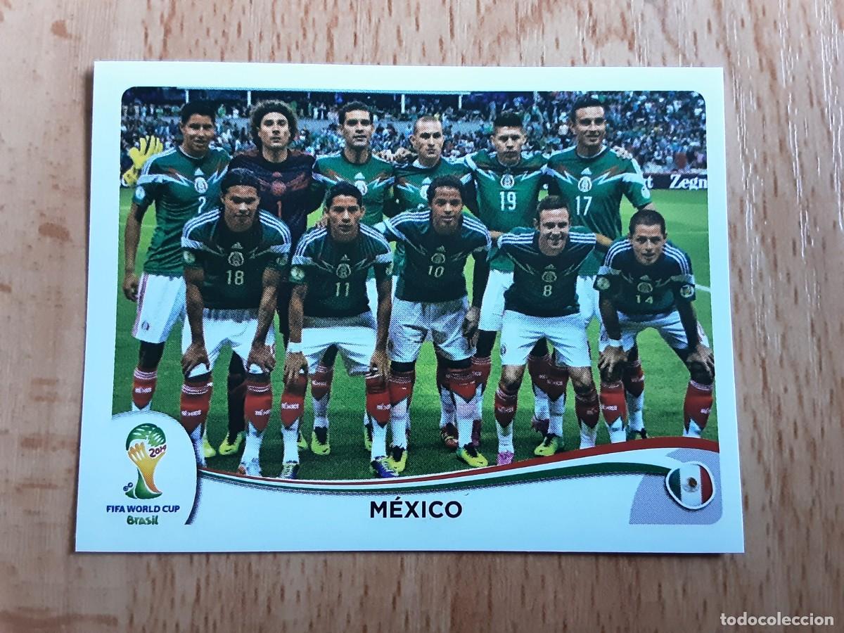 Fu&szlig;ball-Sticker: CROMO FUTBOL MUNDIAL 2014 PANINI 71.ALINEACION-MEXICO-NUNCA PEGADO