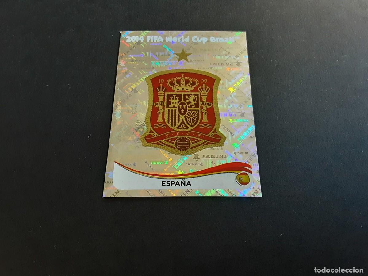 Cromos de F&uacute;tbol: CROMO FUTBOL MUNDIAL 2014 PANINI 108.ESCUDO-ESPA&Ntilde;A-NUNCA PEGADO