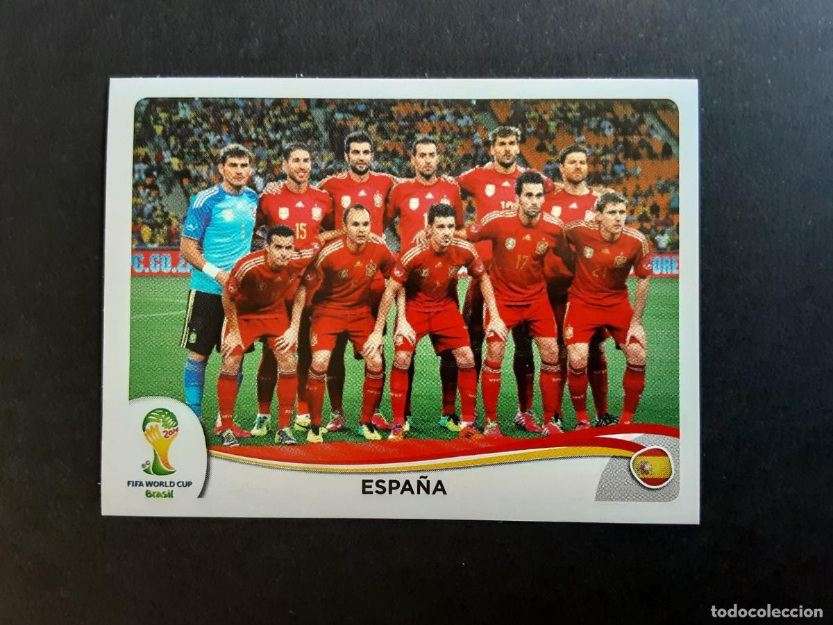 Cromos de F&uacute;tbol: CROMO FUTBOL MUNDIAL 2014 PANINI 109.ALINEACION-ESPA&Ntilde;A-NUNCA PEGADO