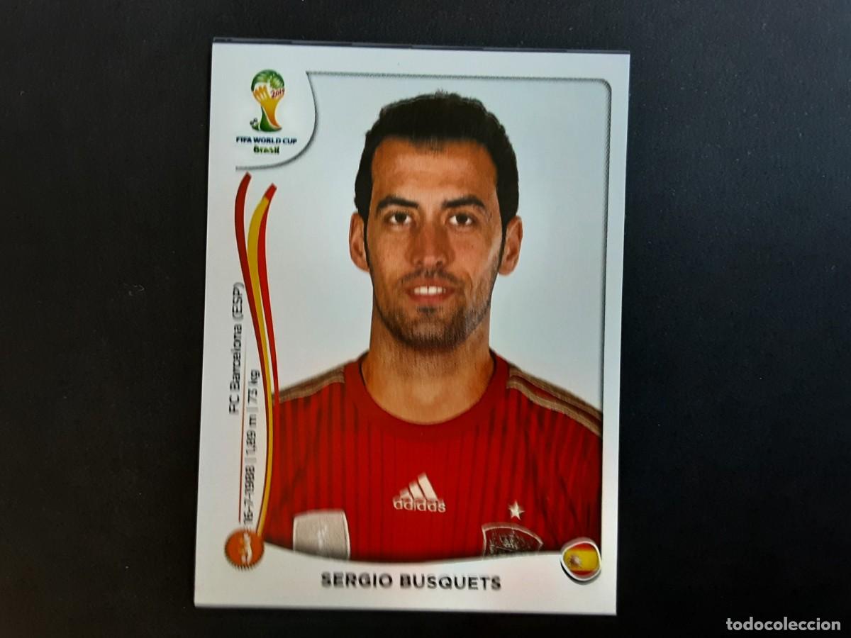 Cromos de F&uacute;tbol: CROMO FUTBOL MUNDIAL 2014 PANINI 117.BUSQUETS-ESPA&Ntilde;A-NUNCA PEGADO