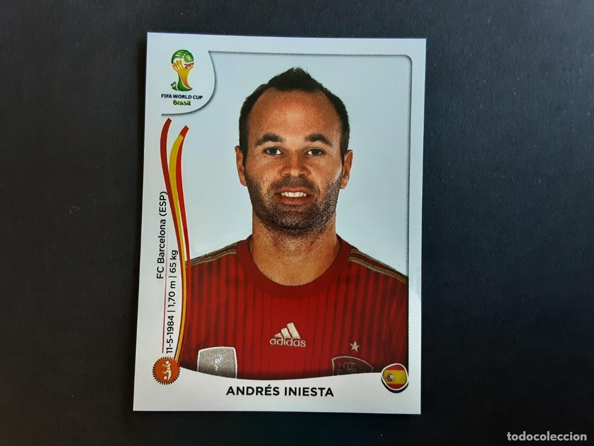 Cromos de F&uacute;tbol: CROMO FUTBOL MUNDIAL 2014 PANINI 119.INIESTA-ESPA&Ntilde;A-NUNCA PEGADO