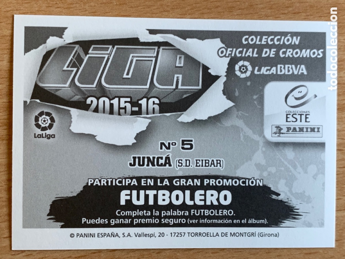 Cromos de f&uacute;tbol: Junc&aacute; &Eacute;ibar Liga Este 2015/16 - Foto 2