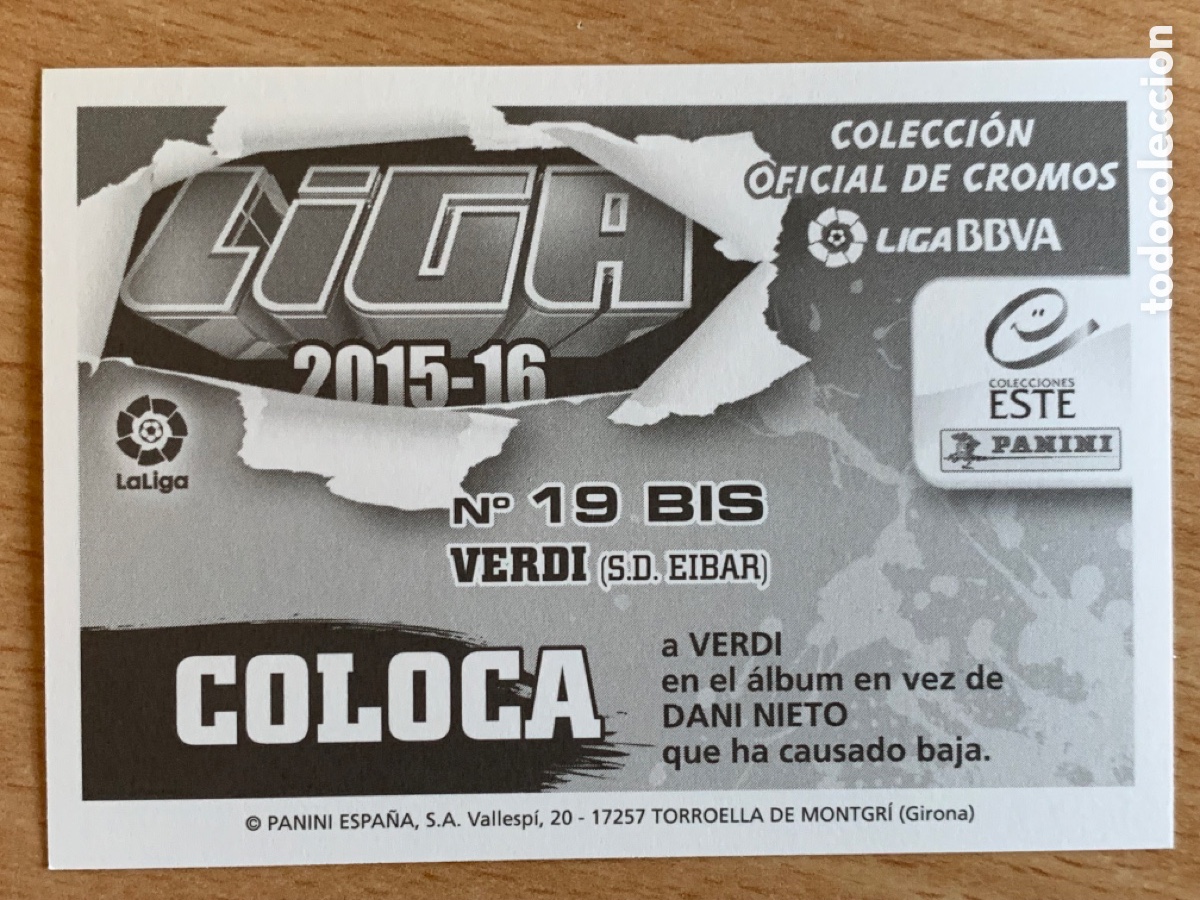 Cromos de f&uacute;tbol: Verdi &Eacute;ibar Liga Este 2015/16 - Foto 2