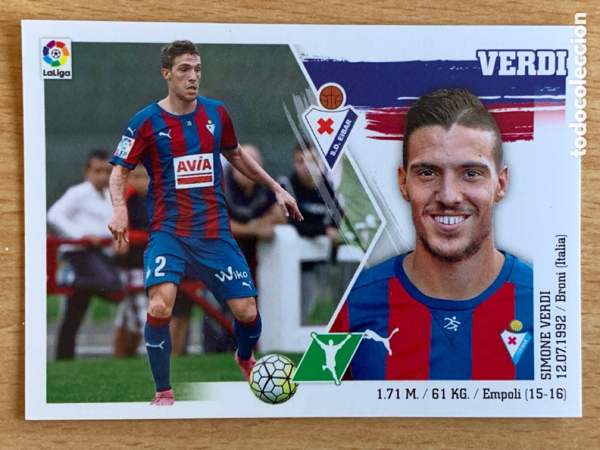 Cromos de f&uacute;tbol: Verdi &Eacute;ibar Liga Este 2015/16 - Foto 1