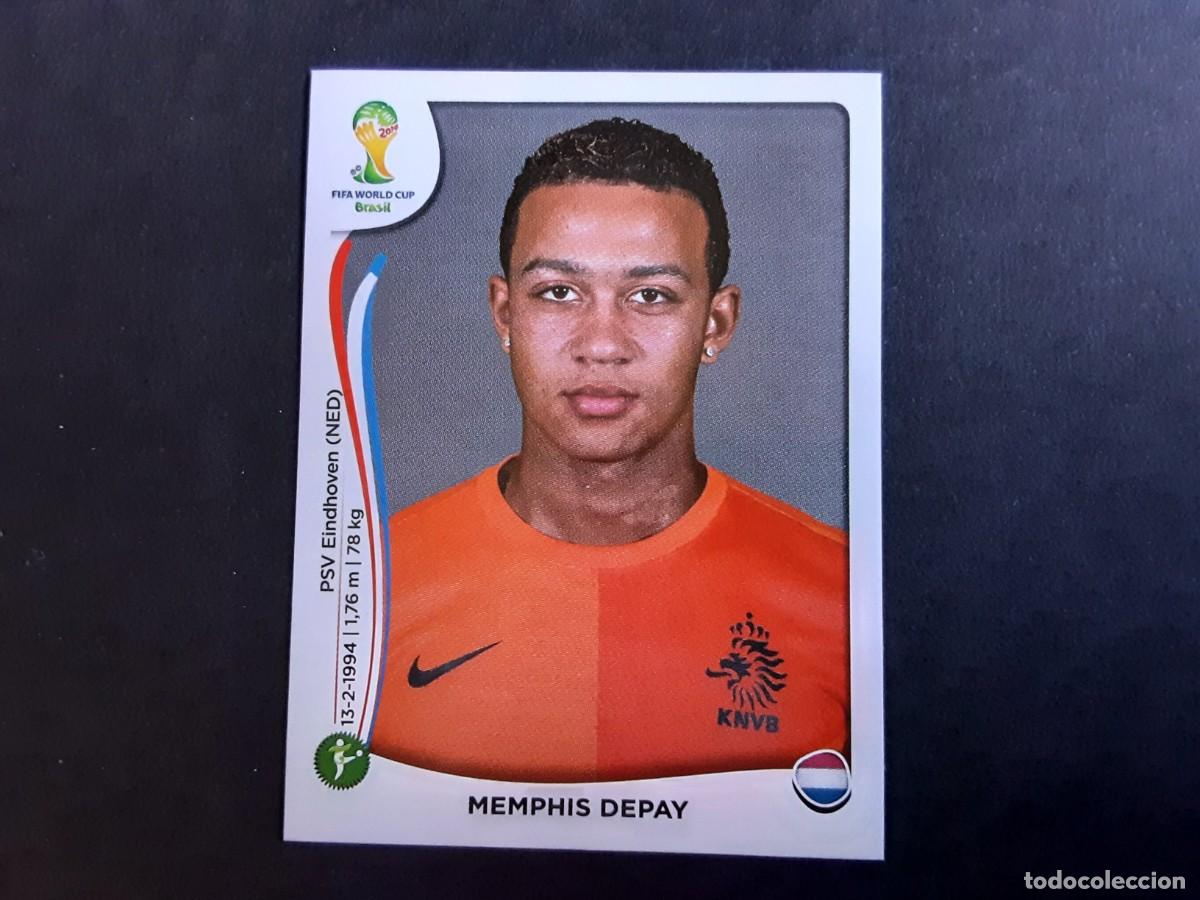 Football Stickers: CROMO FUTBOL MUNDIAL 2014 PANINI 141.DEPAY-HOLANDA-NUNCA PEGADO