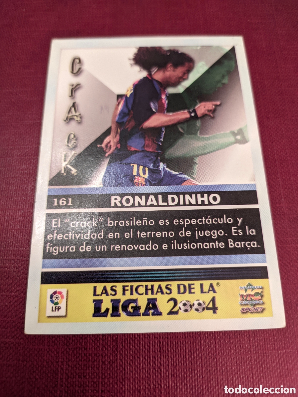 Cromos de f&uacute;tbol: Cromo Ronaldinho 2004 - Foto 2