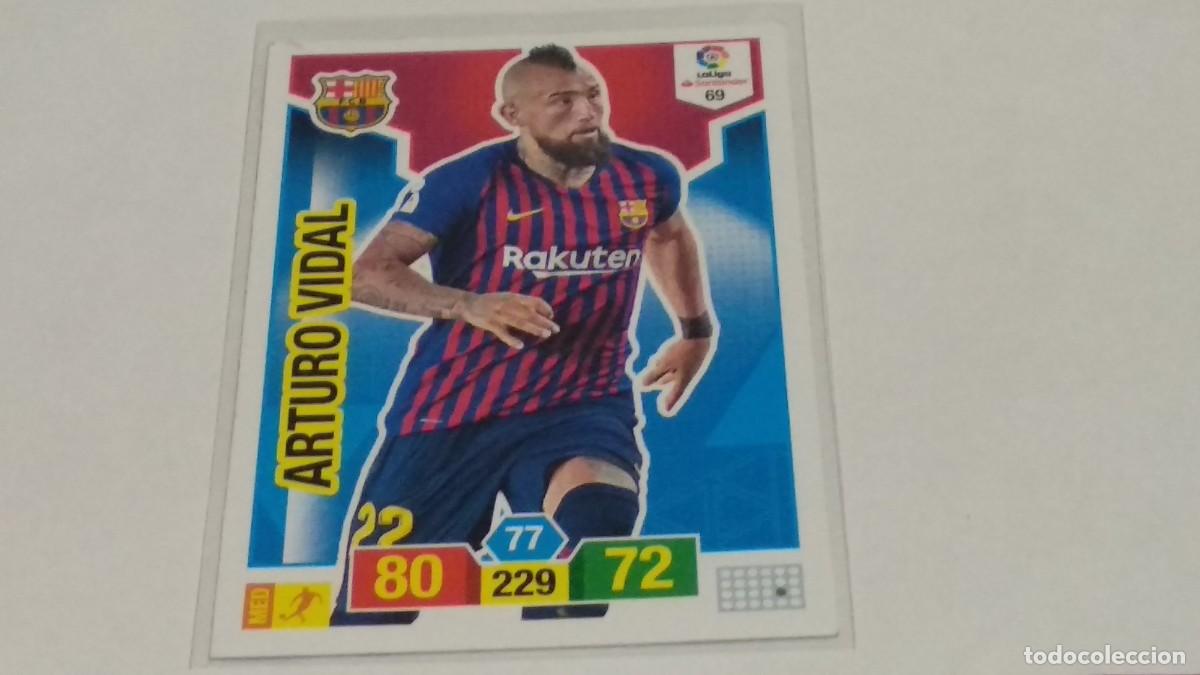 Cromos de f&uacute;tbol: ARTURO VIDAL N&ordm; 69 F.C. BARCELONA ADRENALYN XL 2018 2019 18 19 PANINI &Aacute;LBUM LIGA F&Uacute;TBOL