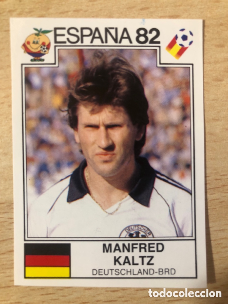 Fu&szlig;ball-Sticker: # 145 Manfred Kaltz Selecci&oacute;n Alemania Mundial Espa&ntilde;a 82 World Cup Story sin pegar nuevo