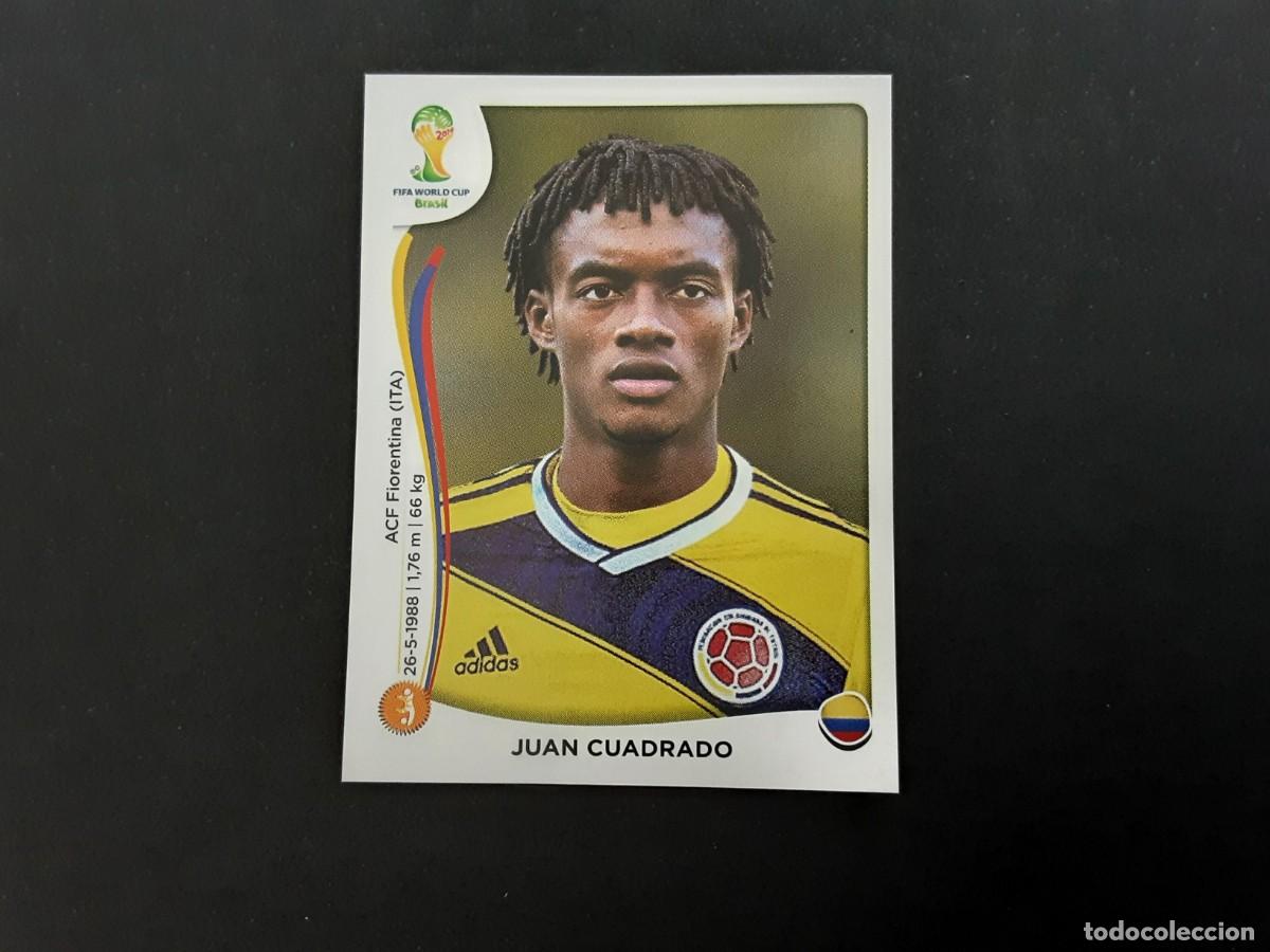 Football Stickers: CROMO FUTBOL MUNDIAL 2014 PANINI 196.CUADRADO-COLOMBIA-NUNCA PEGADO