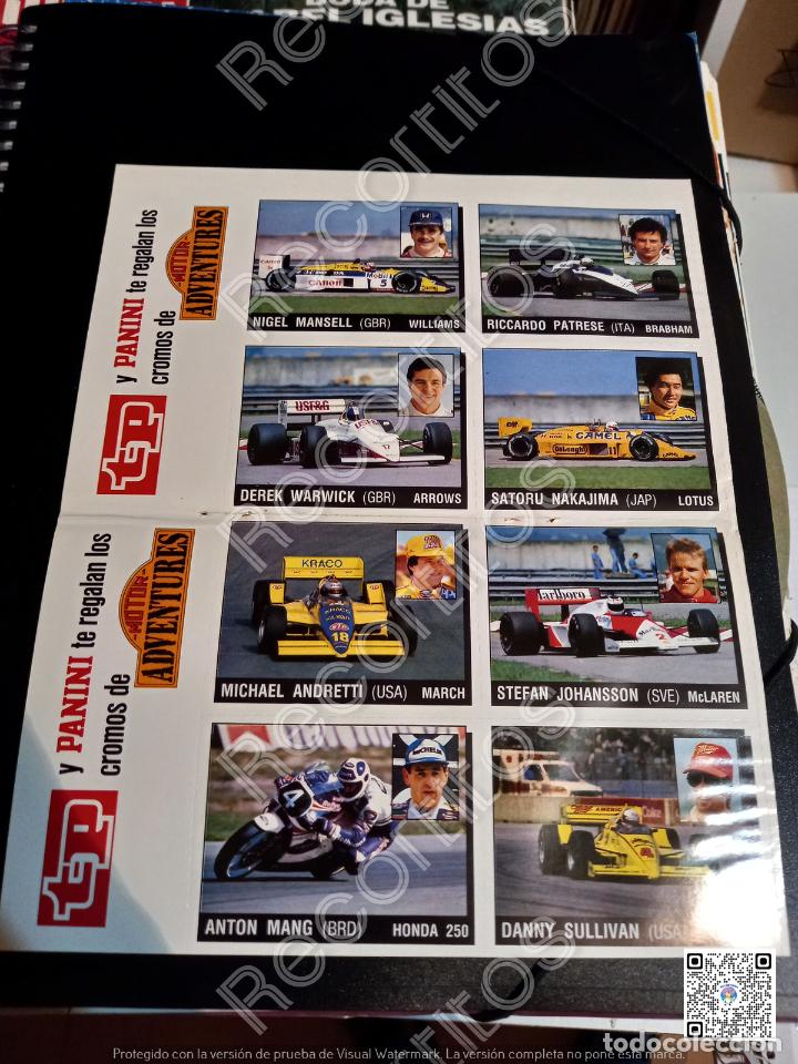 Cromos de F&uacute;tbol: panini motor adventures 8 cromos obsequio tp 92 94 96 98 109 124 165 167