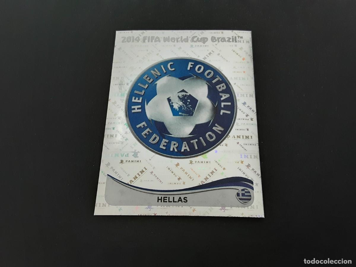 Football Stickers: CROMO FUTBOL MUNDIAL 2014 PANINI 203.ESCUDO-GRECIA-NUNCA PEGADO