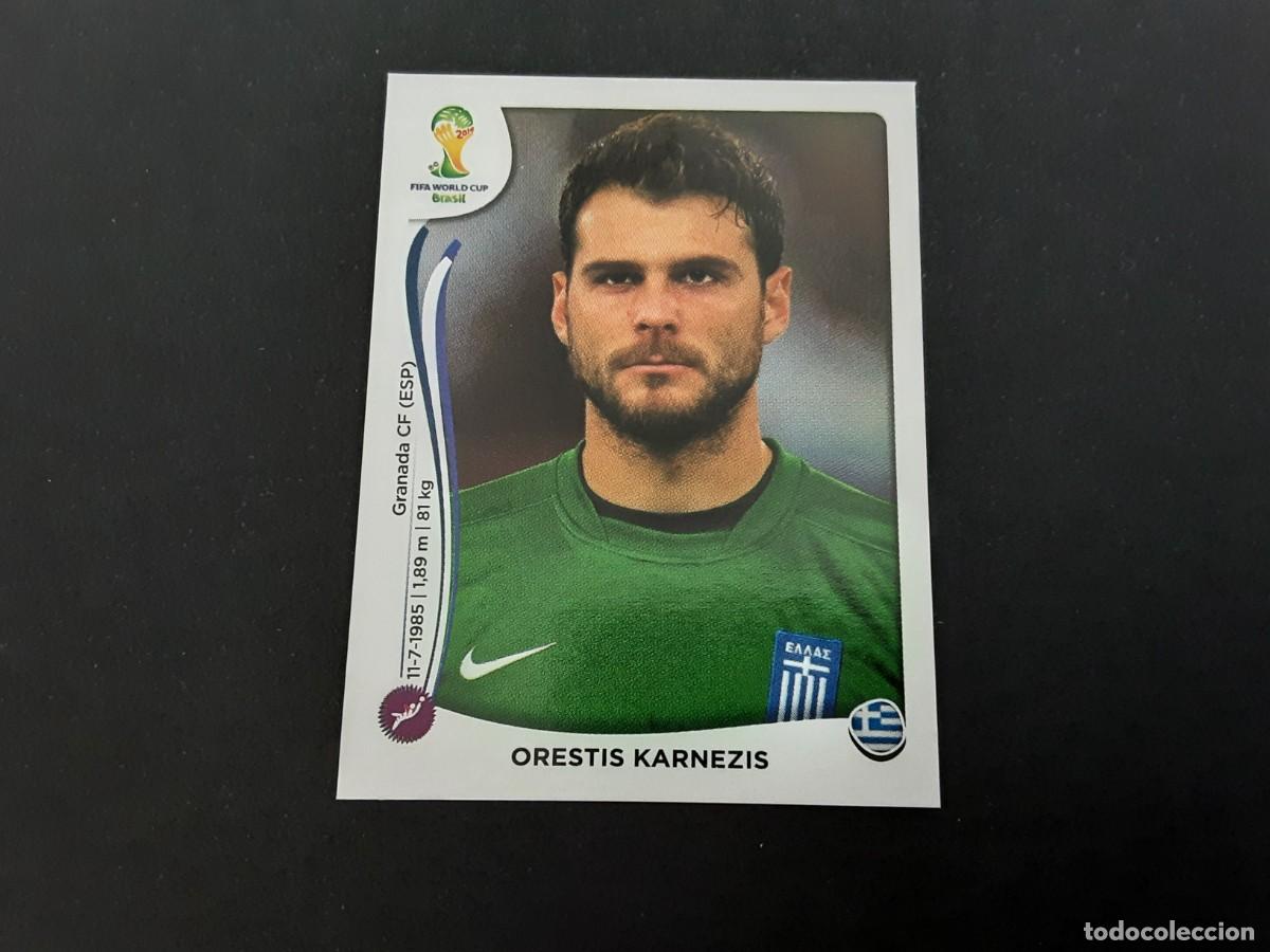 Cromos de Futebol: CROMO FUTBOL MUNDIAL 2014 PANINI 205.KARNEZIS-GRECIA-NUNCA PEGADO