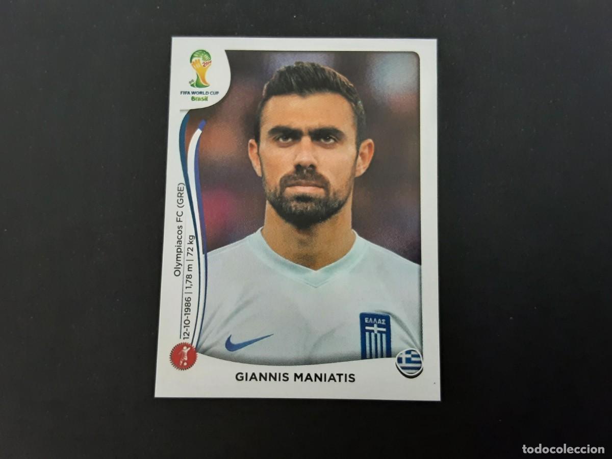 Fu&szlig;ball-Sticker: CROMO FUTBOL MUNDIAL 2014 PANINI 208.MANIATIS-GRECIA-NUNCA PEGADO