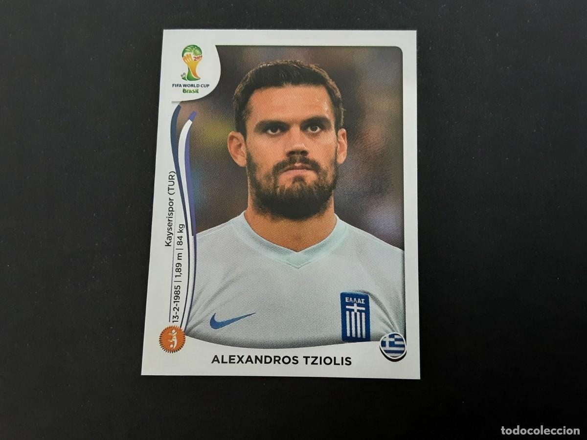 Fu&szlig;ball-Sticker: CROMO FUTBOL MUNDIAL 2014 PANINI 215.TZIOLIS-GRECIA-NUNCA PEGADO