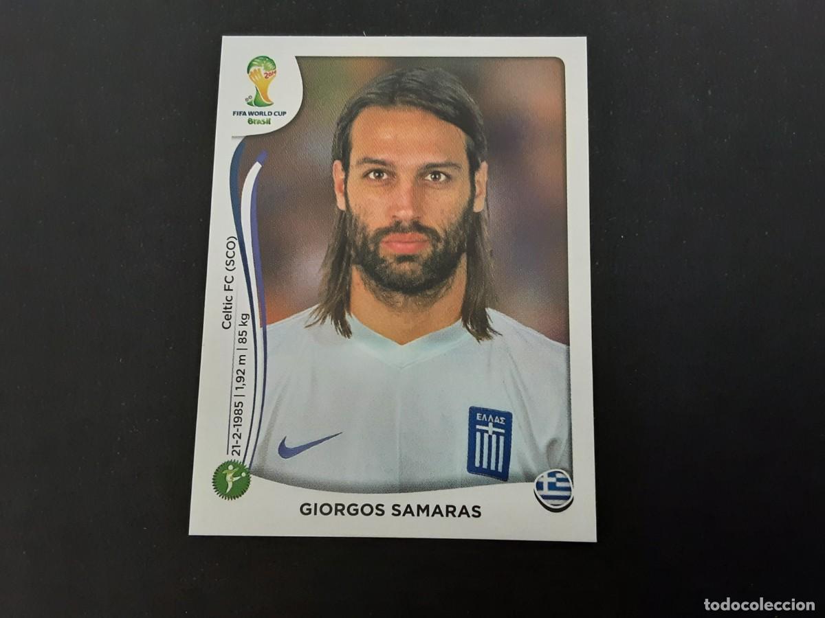 Football Stickers: CROMO FUTBOL MUNDIAL 2014 PANINI 218.SAMARAS-GRECIA-NUNCA PEGADO