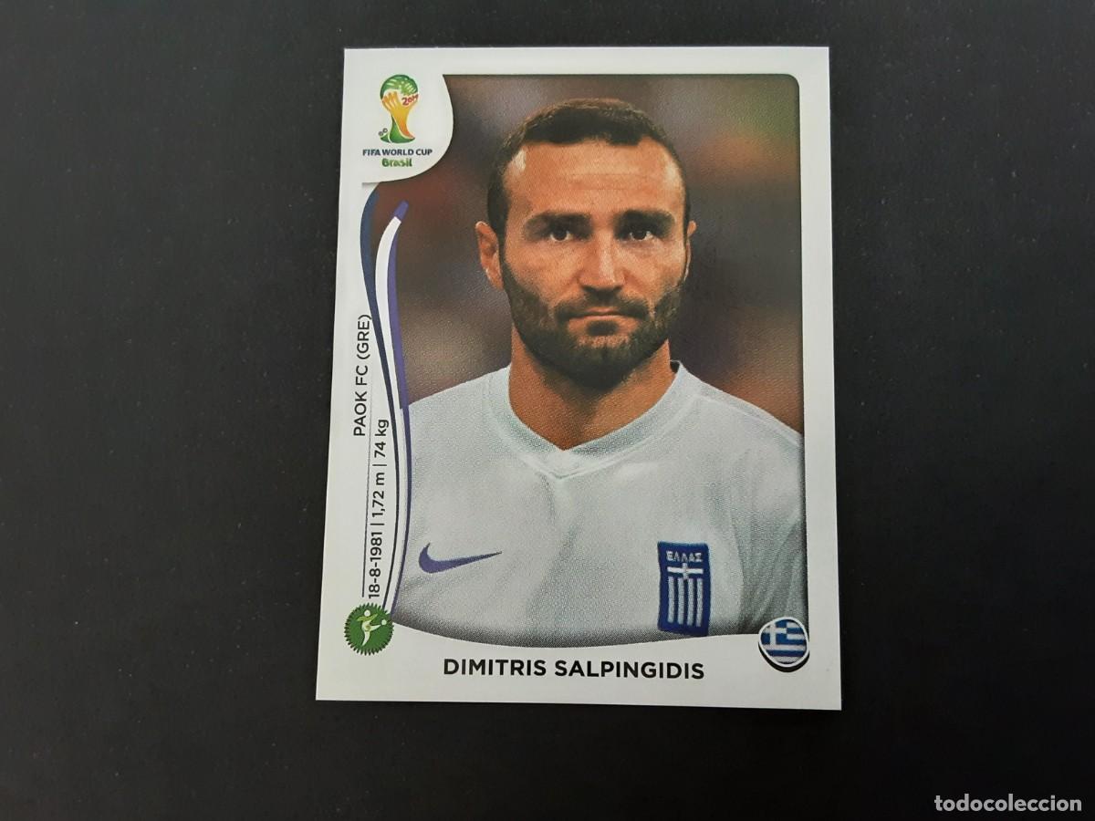 Cromos de Futebol: CROMO FUTBOL MUNDIAL 2014 PANINI 219.SALPINGIDIS-GRECIA-NUNCA PEGADO