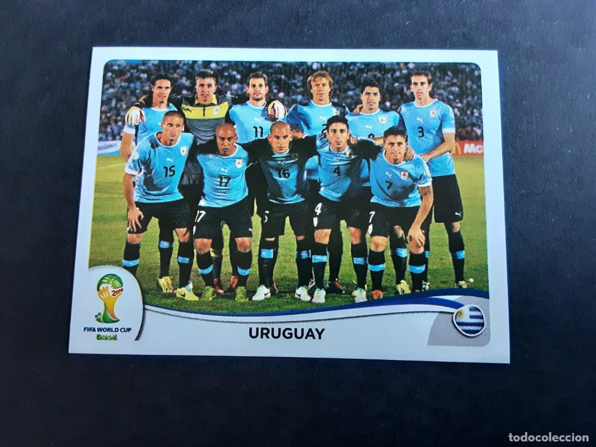 Cromos de Futebol: CROMO FUTBOL MUNDIAL 2014 PANINI 261.ALINEACION-URUGUAY-NUNCA PEGADO