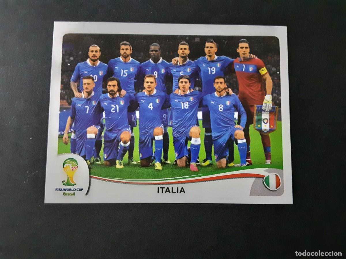 Cromos de F&uacute;tbol: CROMO FUTBOL MUNDIAL 2014 PANINI 318.ALINEACION-ITALIA-NUNCA PEGADO