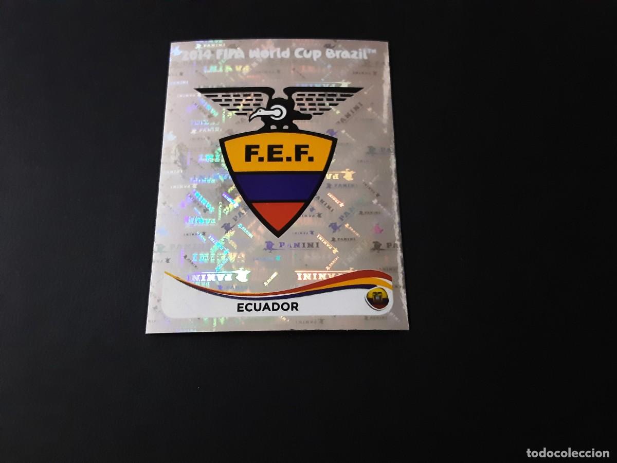 Cromos de f&uacute;tbol: CROMO FUTBOL MUNDIAL 2014 PANINI 355.ESCUDO-ECUADOR-NUNCA PEGADO