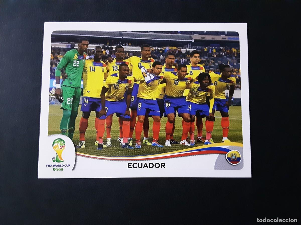 Cromos de Futebol: CROMO FUTBOL MUNDIAL 2014 PANINI 356.ALINEACION-ECUADOR-NUNCA PEGADO