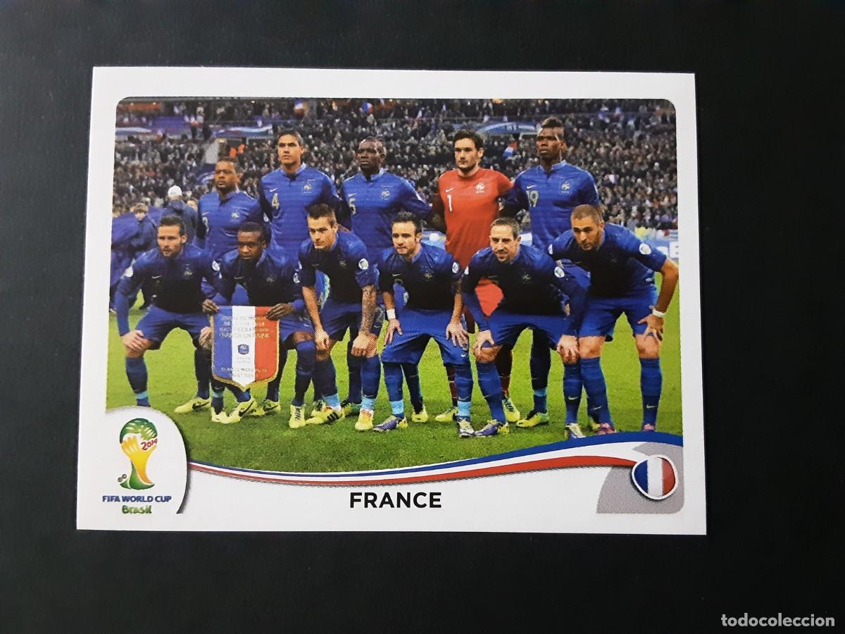 Cromos de f&uacute;tbol: CROMO FUTBOL MUNDIAL 2014 PANINI 375.ALINEACION-FRANCIA-NUNCA PEGADO