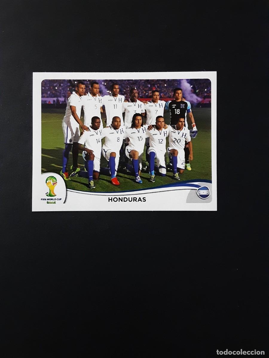 Cromos de F&uacute;tbol: CROMO FUTBOL MUNDIAL 2014 PANINI 394.ALINEACION-HONDURAS-NUNCA PEGADO
