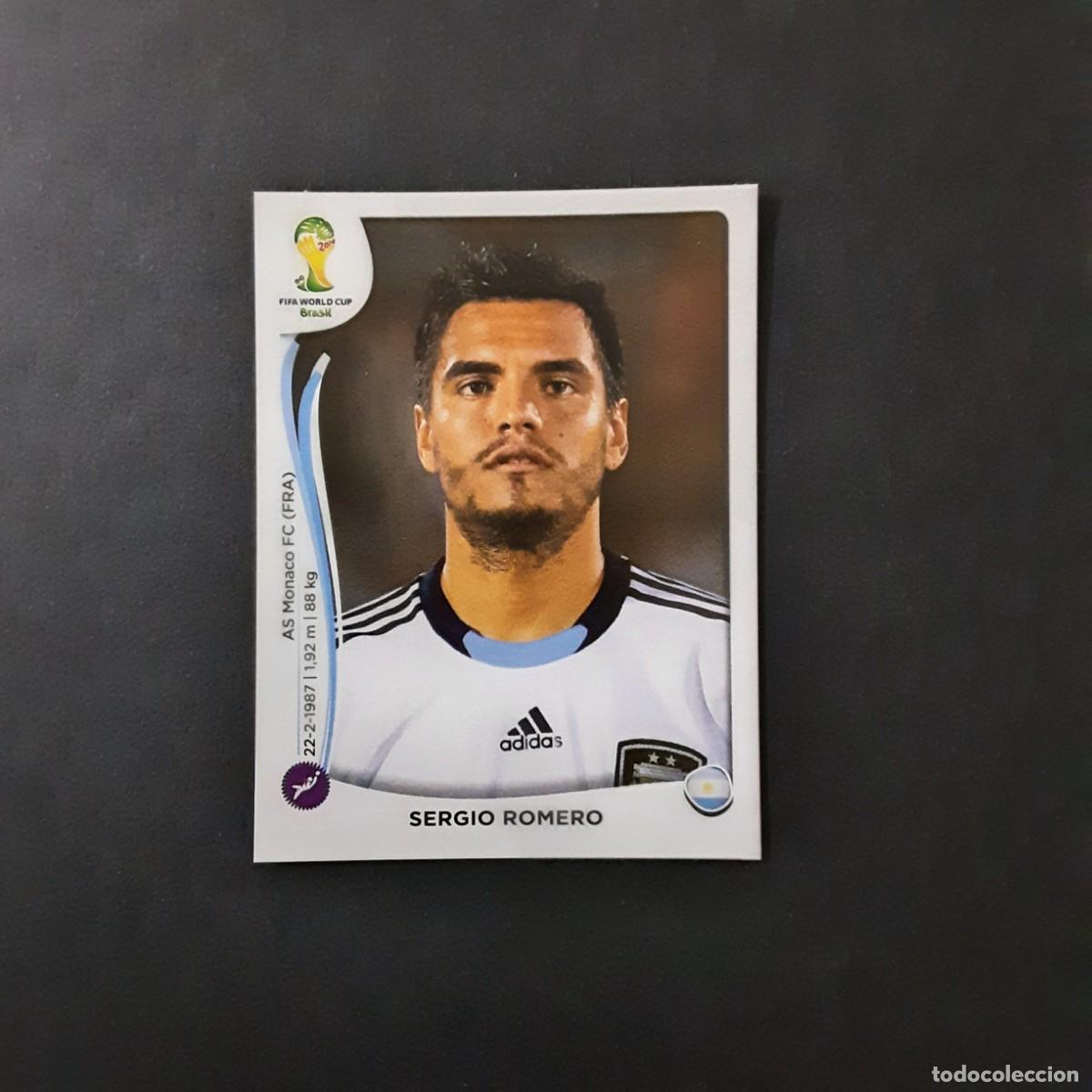 Figurine di Calcio: CROMO FUTBOL MUNDIAL 2014 PANINI 414.ROMERO-ARGENTINA-NUNCA PEGADO