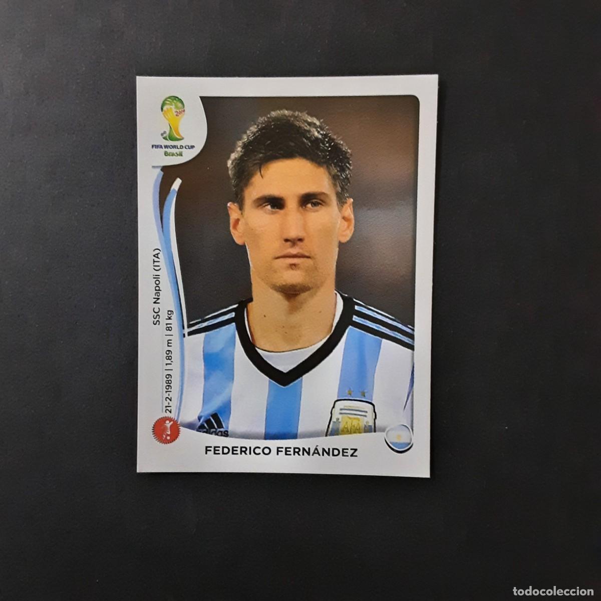 Figurine di Calcio: CROMO FUTBOL MUNDIAL 2014 PANINI 417.FEDERICO FERNANDEZ-ARGENTINA-NUNCA PEGADO